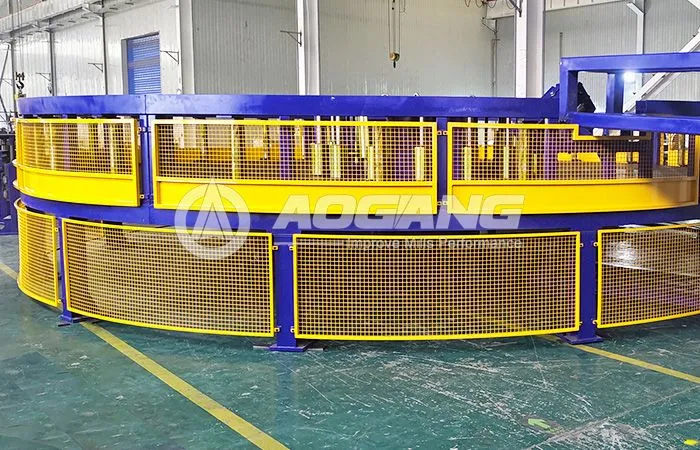 horizontal accumulator for pipe mill