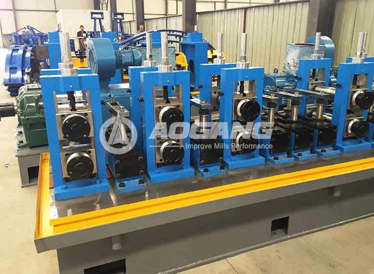 ERW 76 tube mill producing steel pipes
